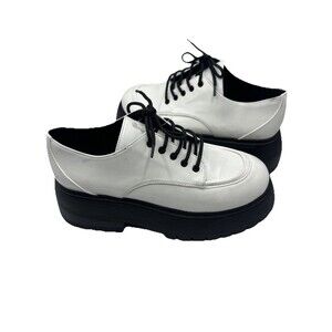 NEW MADDEN GIRL White Stripe 2" Platform Philipa Block Heel Oxford Heels 11